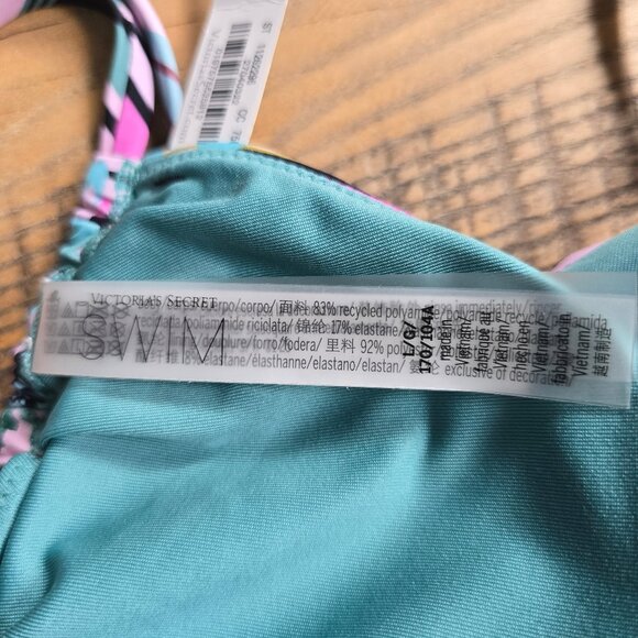New with Tags Victorias Secret Swim BOHO Beach Triangle Bikini Top Large - Picture 3 of 10